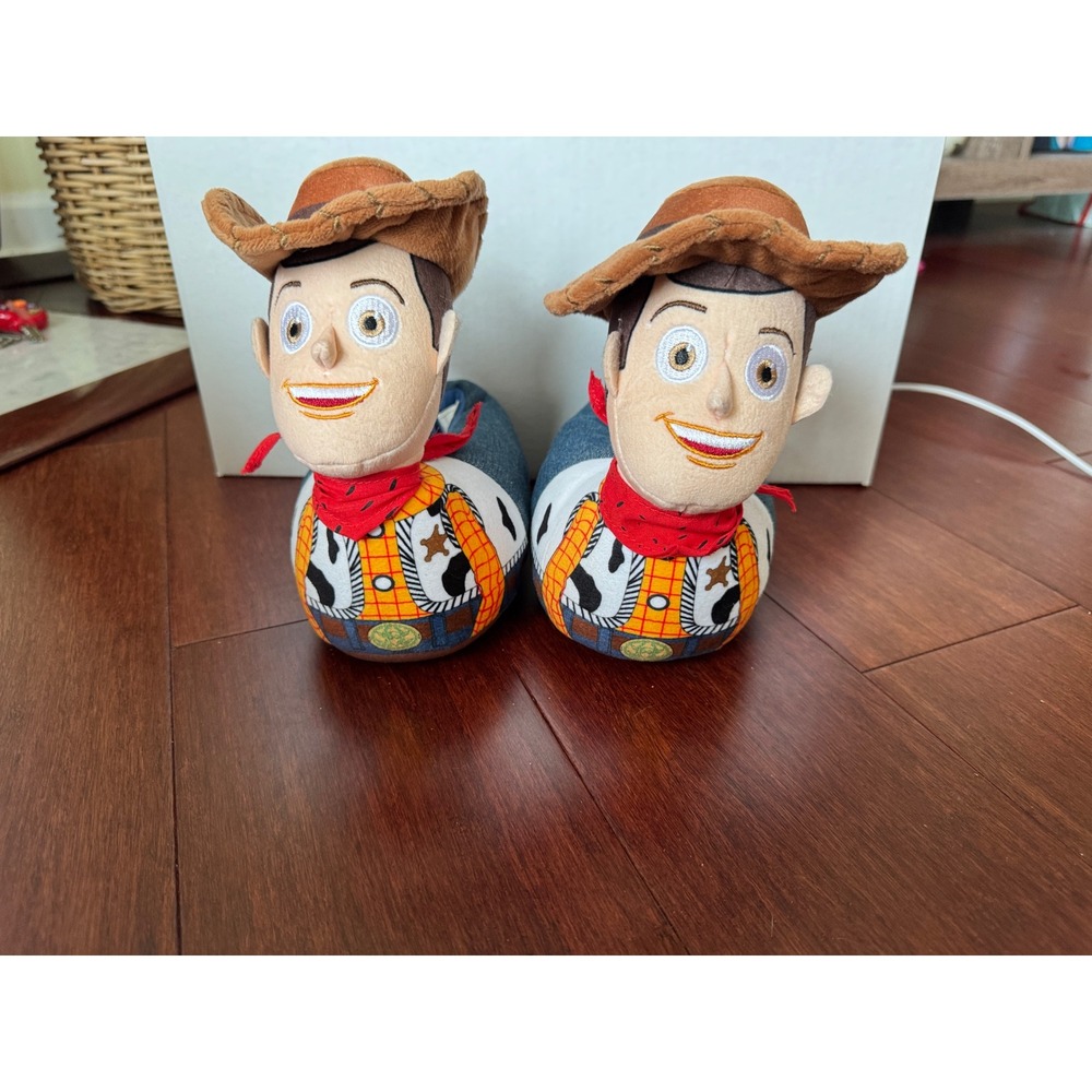 Disney Pixar Toy Story Woody Plush Character‎ Slippers Toddler Size 9/10 Cowboy